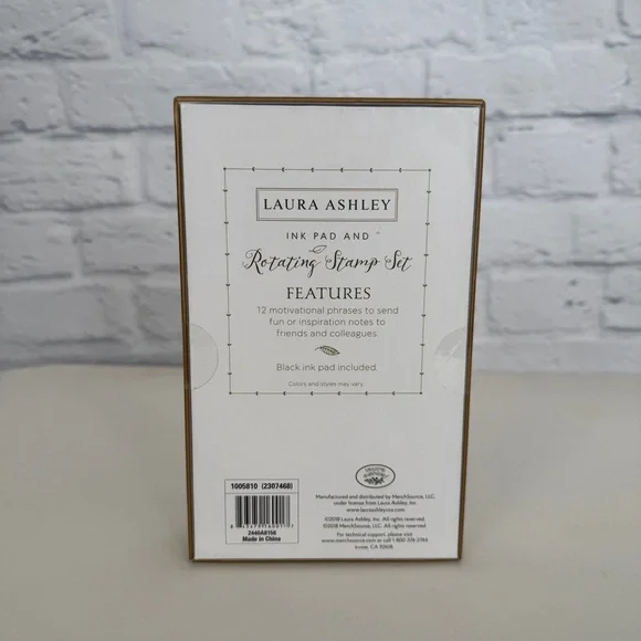 New Laura Ashley Motivational Stamp & Ink Pad Set - Picture 2 of 3